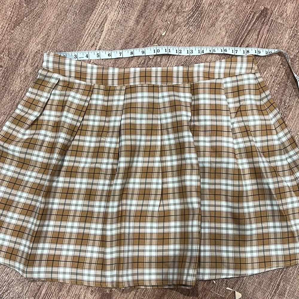 Shein Pleated Plaid School Girl Skirt - Picture 9 of 9